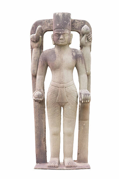 istock Vishnu of stone Isolated 483721196