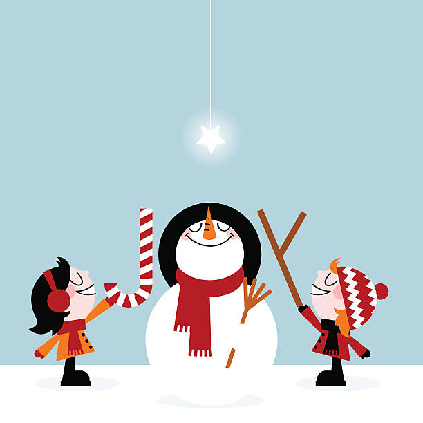 illustrazioni stock, clip art, cartoni animati e icone di tendenza di gioia natalizia - christmas child friendship little boys