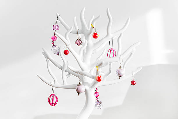 istock Jewelry display stand hanger in shape of tree in white 483721791