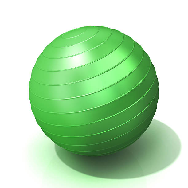 istock Green fitness ball 483722988