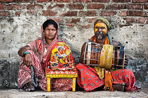 indian artistas de rua - bombaim - fotografias e filmes do acervo