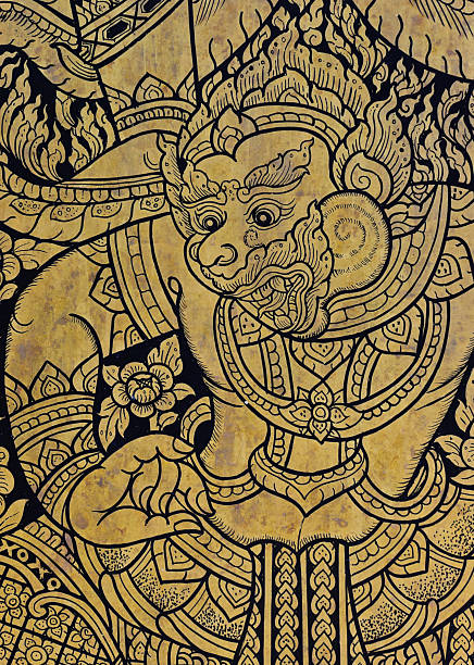 istock Ancient Thai art of hanuman-monkey 483723739