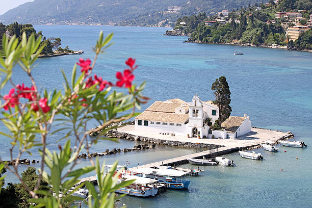 istock Vlacherna monastery Corfu island Greece 483731252