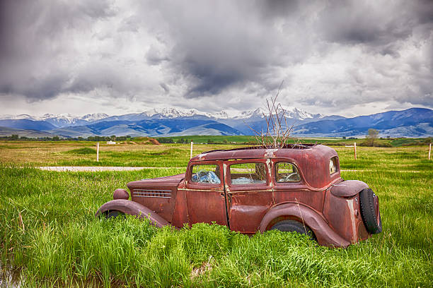 istock Rusting Jalopy On Montana Farm 483731508
