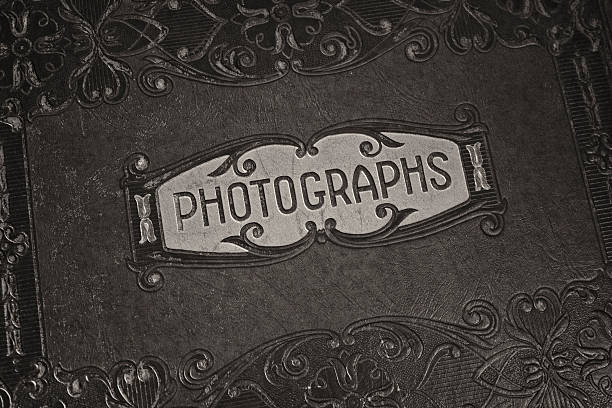 istock Old Black and White Photograph Album 483736034