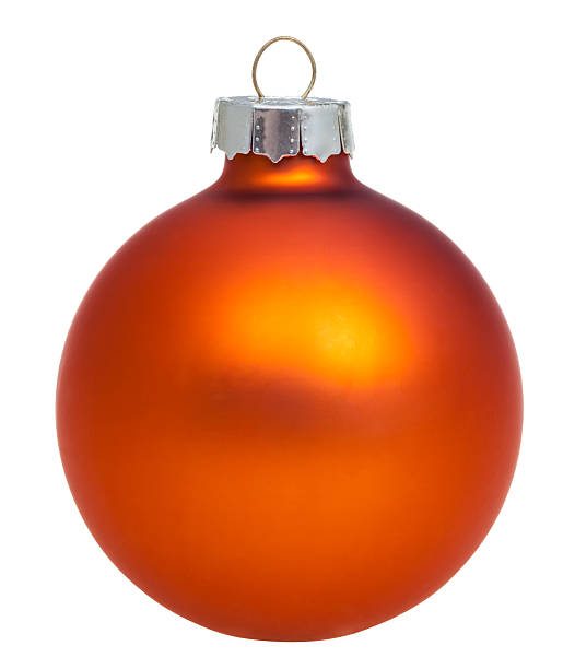 istock xmas orange ball isolated on white background 483745222