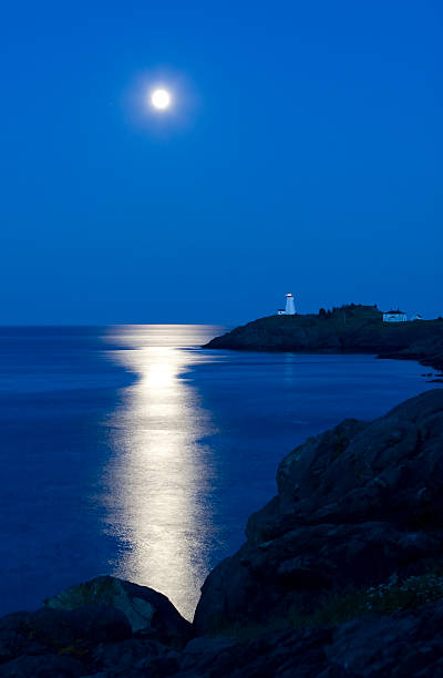 lua em new brunswick - grand manan island - fotografias e filmes do acervo