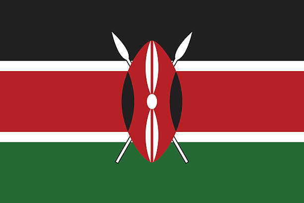 Flag of Kenya vector art illustration