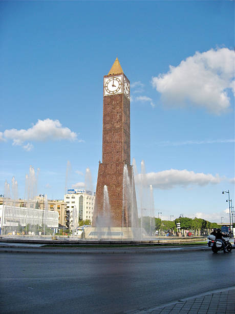 Torre dell'orologio, Tunisi - foto stock