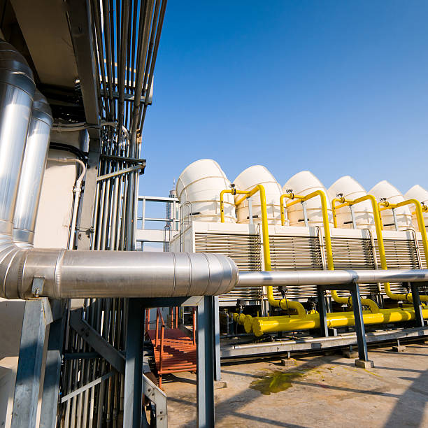 istock Sets of cooling towers in conditioning systems 483749687