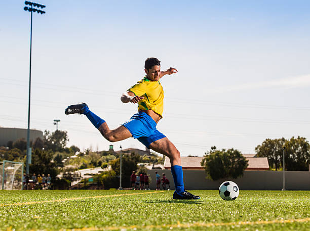 istock Brazilian Soccer Player Kicking 483749947