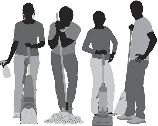 Vector illustration of Cleaners