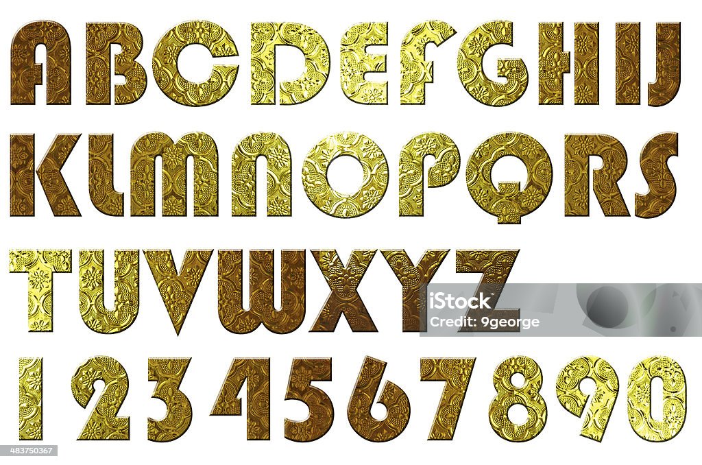 Alta Qualidade de letra em maiúsculas alphabets vidro estilo. - Royalty-free Alfabeto Foto de stock