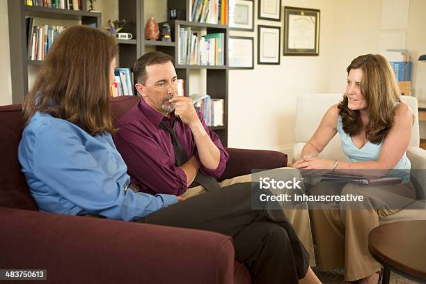 Couple In Marriage Counseling Session Stock Photo - Download Image Now - 30-39 Years, Accuracy, Adult