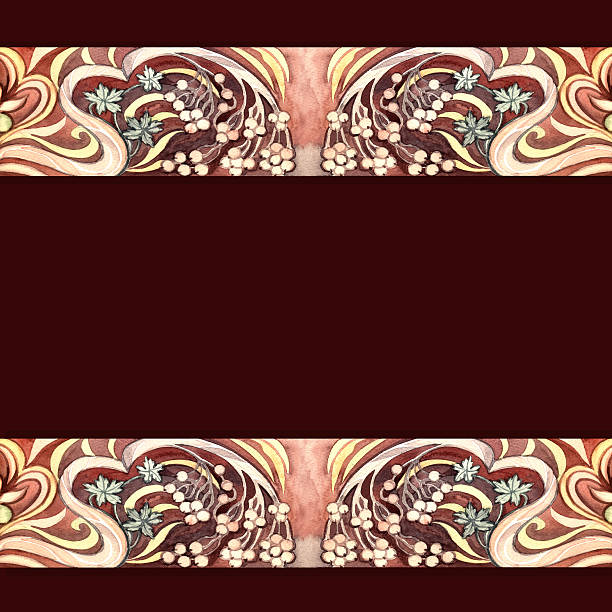 Beautiful watercolor background with ornament