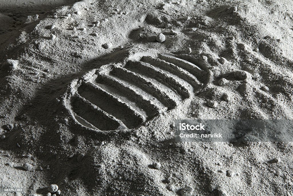 Footprint on the Moon Detail of footprint on the Moon. See similar space photos: Moon Surface Stock Photo