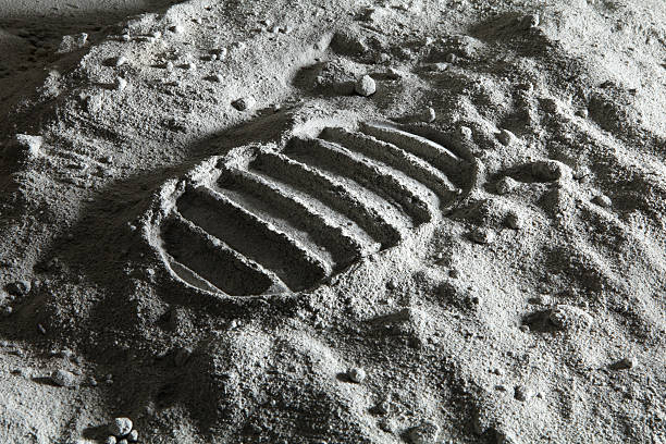 Footprint on the Moon Detail of footprint on the Moon. See similar space photos: planetary moon photos stock pictures, royalty-free photos & images