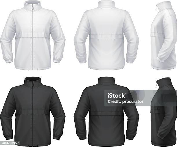 Windcheater Stock Illustration - Download Image Now - Jacket, Black Color, Windbreak