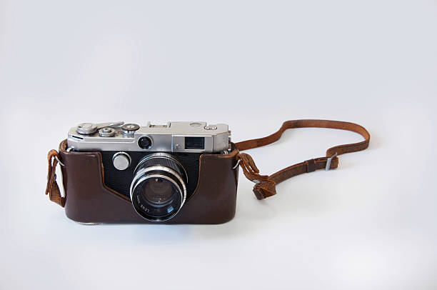 istock Old Rengefinder Camera from 1962 on White Back Ground. 483754557