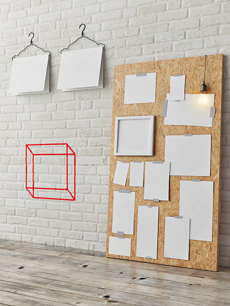 istock Posters mock up on brick wall background 483755670