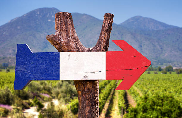 istock France wooden sign with winery background 483758572