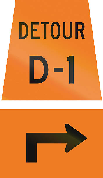istock Detour D-1 Left Right Ahead in Canada 483759062