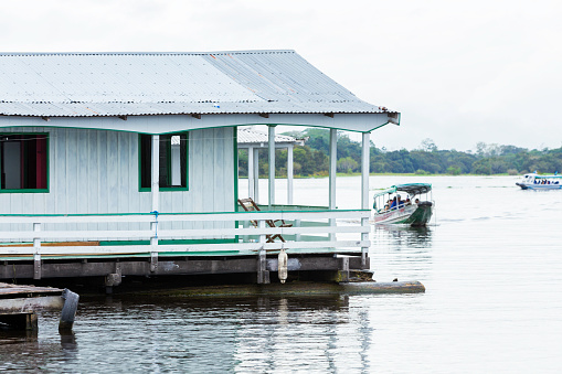 Floating houses in Manaus, Amazon, Brazil