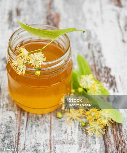 Jar With Honey Stock Photo - Download Image Now - 2015, Blossom, Brown