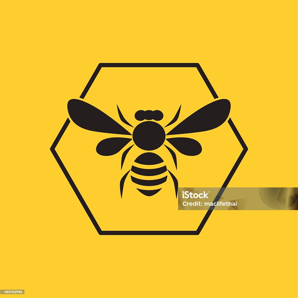 Bee logo 2015 stock vector