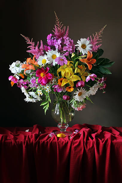istock Bouquet from cultivated flowers in a jug. 483763638