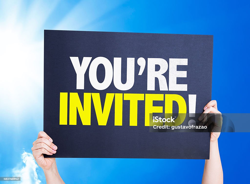 You're Invited! card with a beautiful day USA Stock Photo