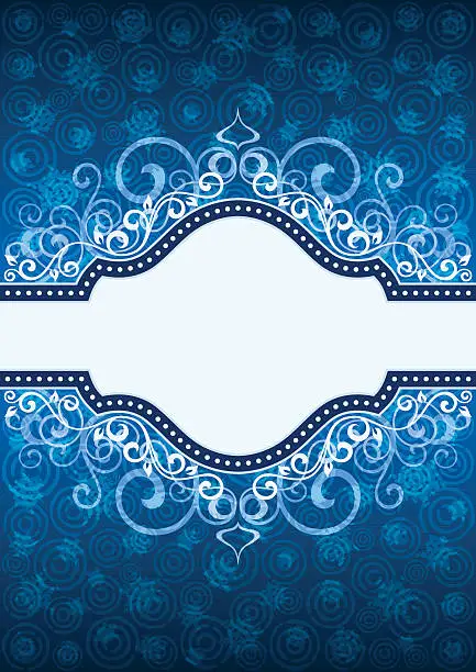 Vector illustration of Abstract blue frame