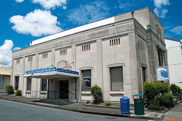 Hilo, Hawaii - September 8, 2011 - Pacific tsunami museum in Hilo, Hawaii. The museum is dedicated to the history of the April 1, 1946 Pacific Tsunami which devastated much of the Hilo.