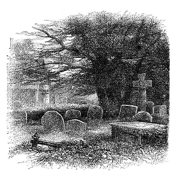 Ancient graves in a churchyard