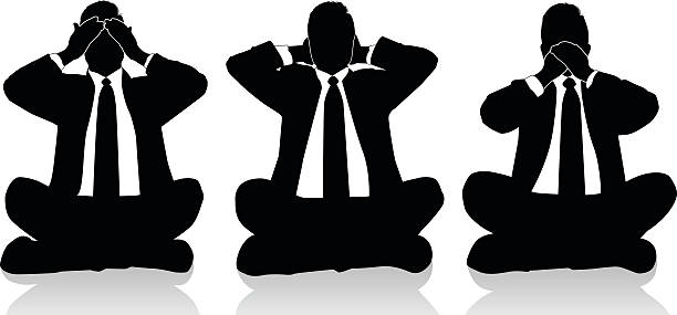 See No Evil Businessmen imitating the three wise monkeys: see no evil, hear no evil, speak no evil. Files included – jpg, ai (version 8 and CS3), svg, and eps (version 8) speak no evil stock illustrations