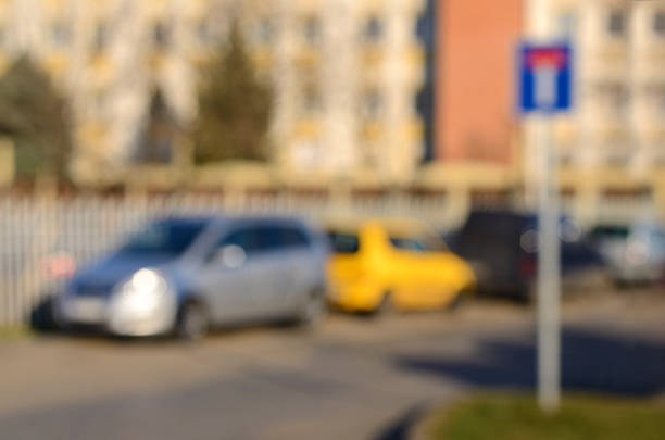 istock Defocused parking cars 483770667