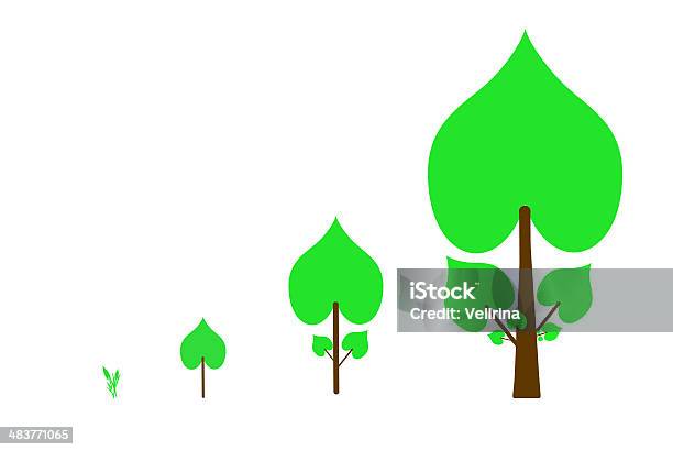 Set Di Alberi Immagini Di Germe Di Grande Albero - Immagini vettoriali stock e altre immagini di Albero - Albero, Ambientazione esterna, Ambiente