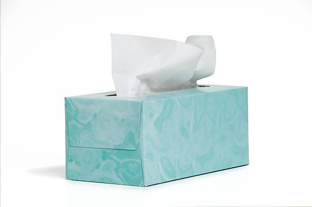 Tissue Box A tissue box isolated on white facial tissue photos stock pictures, royalty-free photos & images
