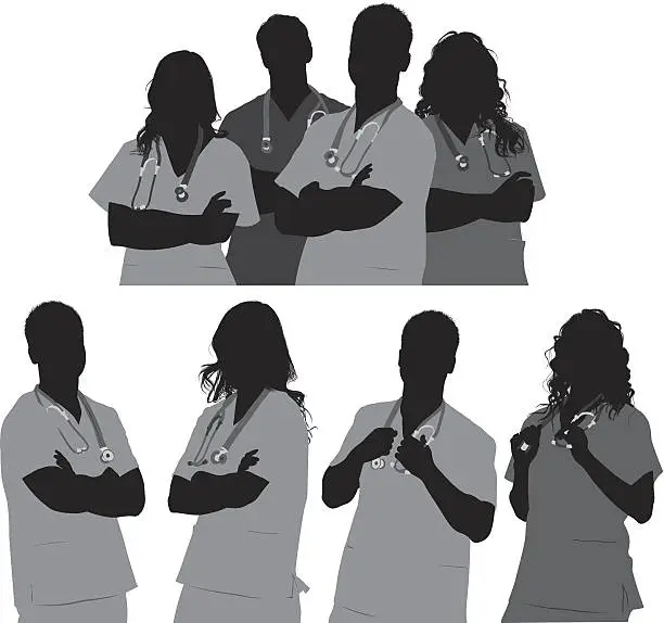 Vector illustration of Medical team