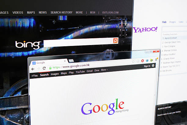 人気の高い検索エンジン - chrome google google chrome browser ストックフォトと画像