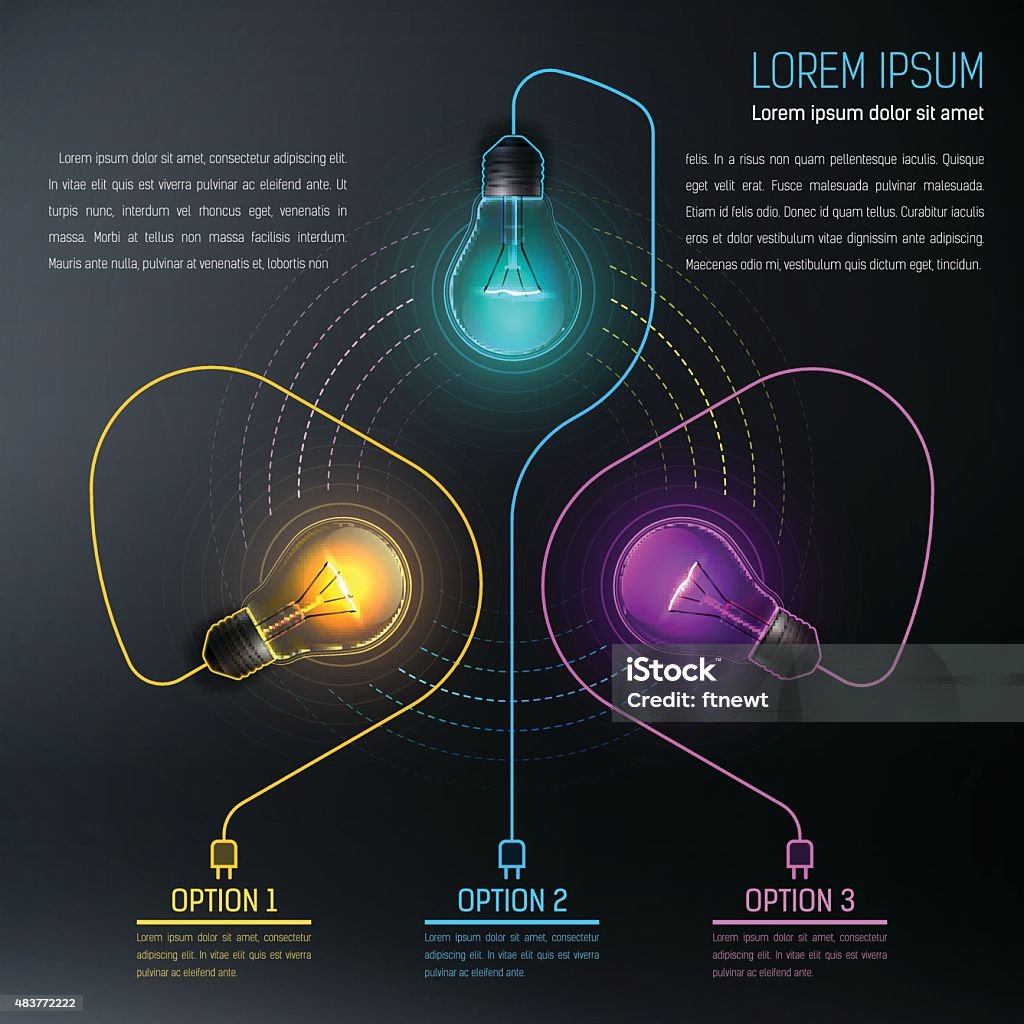 Bulb Graphical Bulb 5 Stock Illustration - Download Image Now - 2015, Abstract, Banner ...