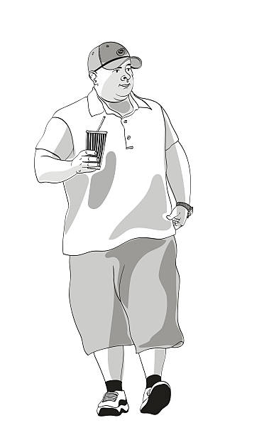 illustrations, cliparts, dessins animés et icônes de gros homme en vêtements d'été - philistine