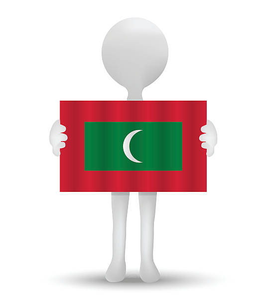 モルディブ共和国 - maldivian flag点のイラスト素材／クリップアート素材／マンガ素材／アイコン素材