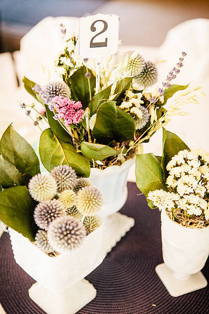 Wedding centerpiece with prairie theme