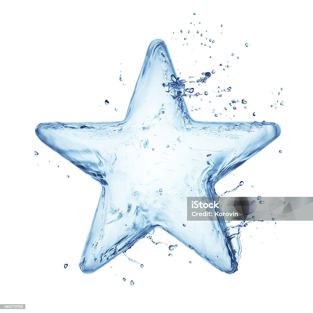 Star Splashed Star From Water Splash Isolated On White Stock Photo - Download Image ...