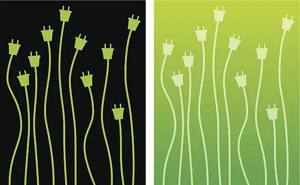 Vector illustration of Green Plugs