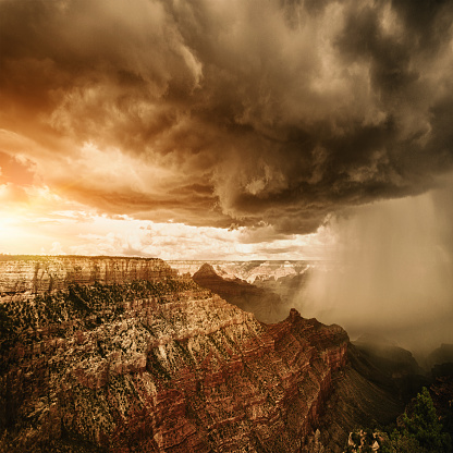 Storm on Grand canyon national park