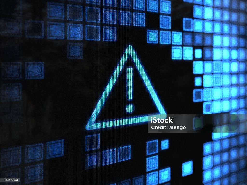 Exclamation Point Warning Sign Stock Photo