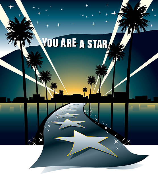 Street to the Stars Street to the Stars hollywood stock illustrations