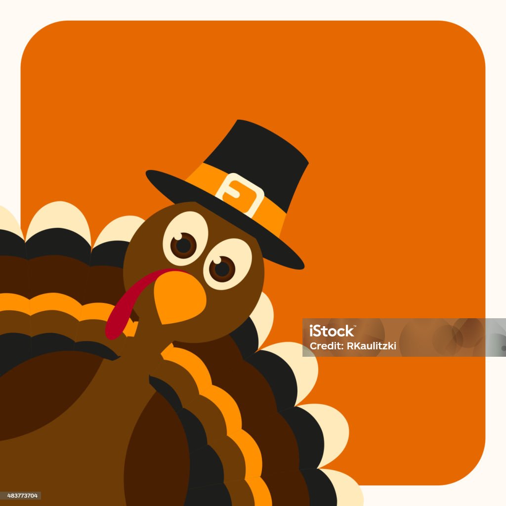 Vector Happy Thanksgiving Design Vector Illustration of a Happy Thanksgiving Celebration Design with Cartoon Turkey Turkey - Bird stock vector